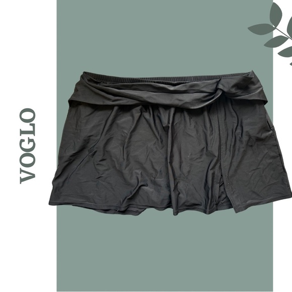 Voglo Women’s Black Swim Suit Skirt with Panty Plus Size 3X - Picture 1 of 6